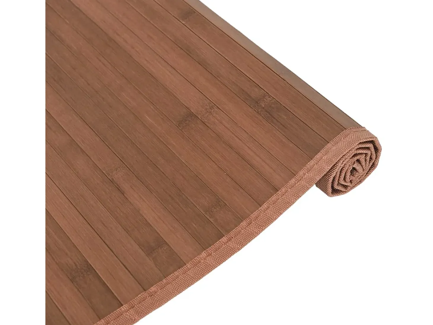 Alfombra rectangular marrón 80x1000 cm bambú