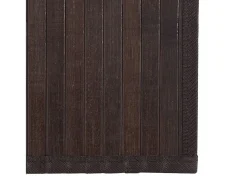Alfombra rectangular marrón oscuro 100x200 cm bambú