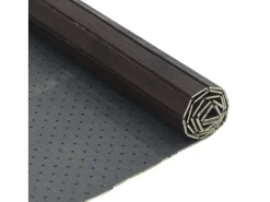 Alfombra rectangular marrón oscuro 100x300 cm bambú