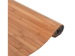 Alfombra rectangular natural de bambú 80x300 cm