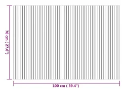 Alfombra rectangular natural de bambú 70x200 cm