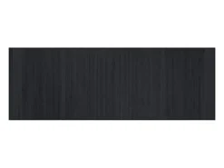 Alfombra rectangular negra de bambú 70x200 cm