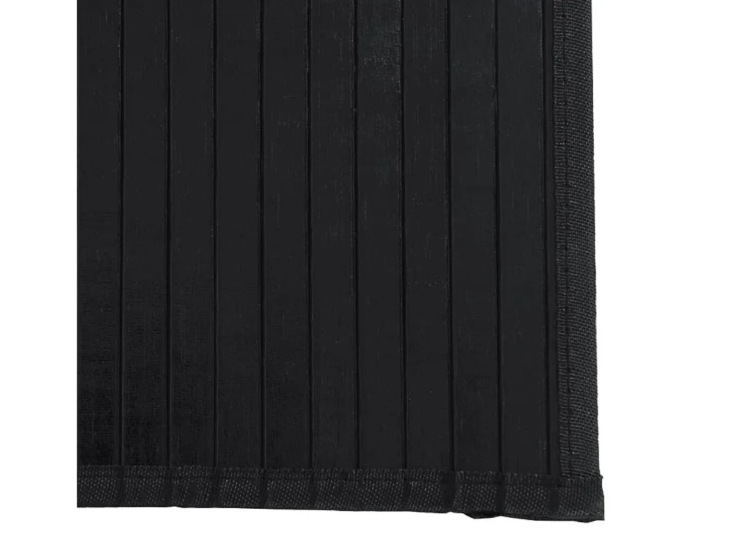 Alfombra rectangular negra de bambú 70x200 cm