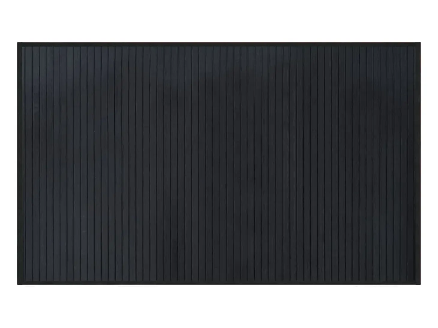 Alfombra rectangular negra de bambú 60x100 cm