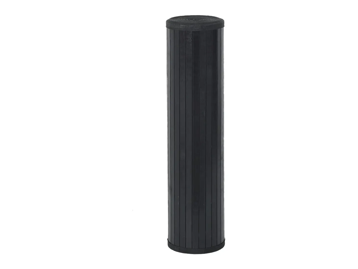 Alfombra rectangular negra de bambú 60x100 cm