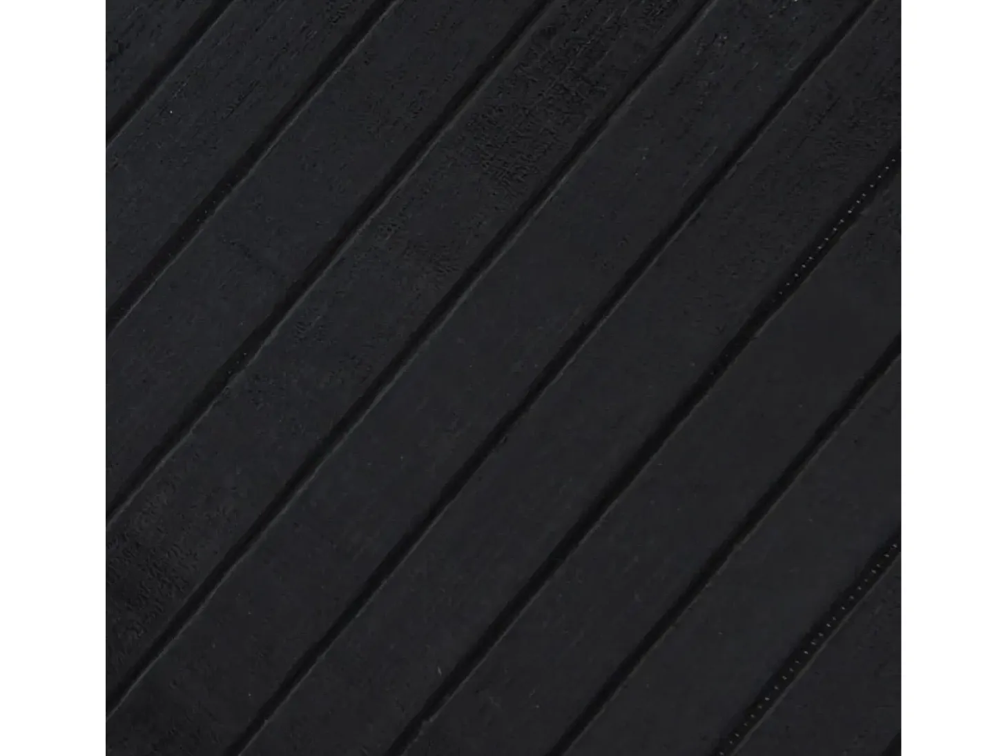 Alfombra rectangular negra de bambú 60x100 cm