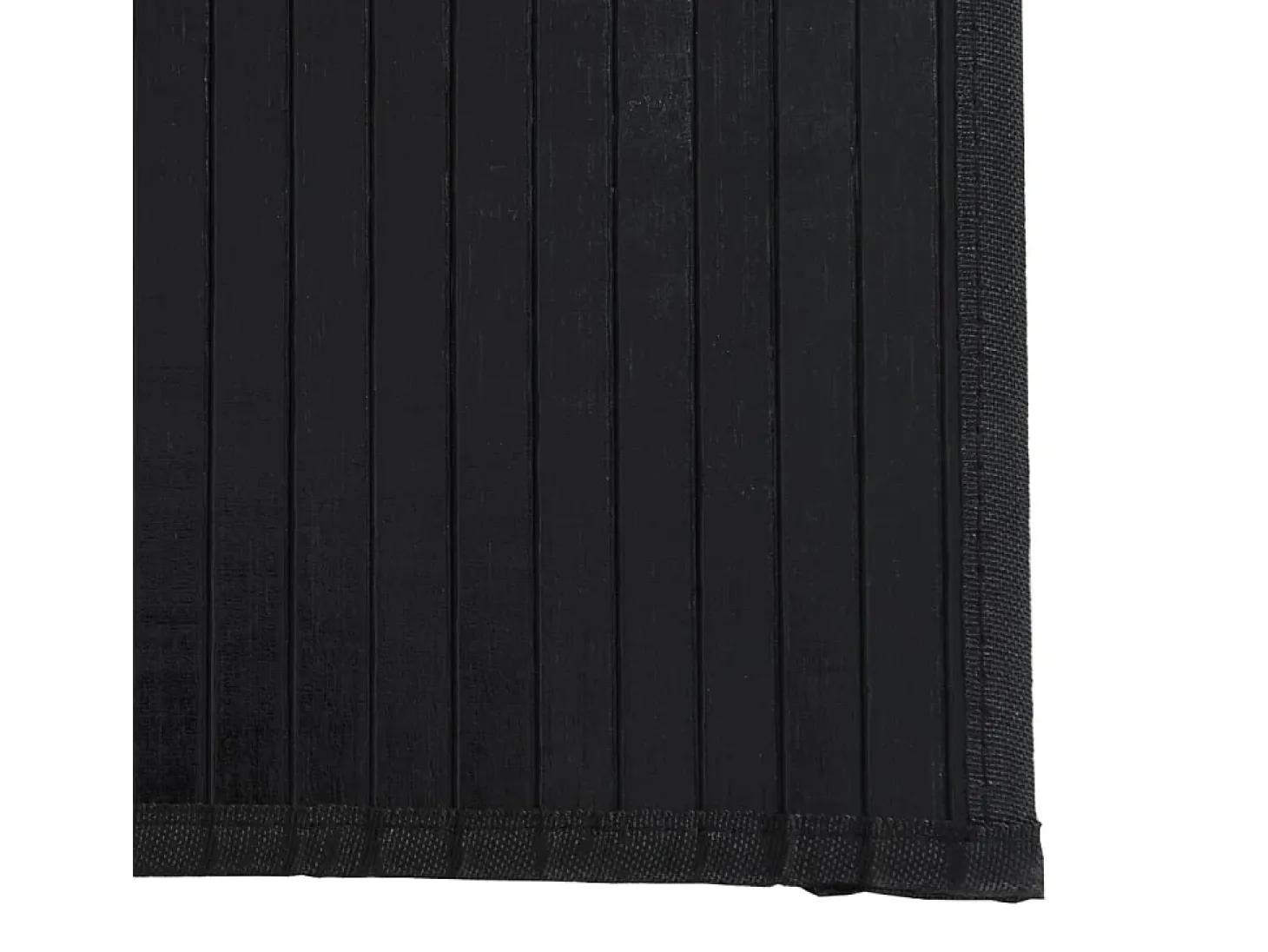 Alfombra rectangular negra de bambú 60x100 cm