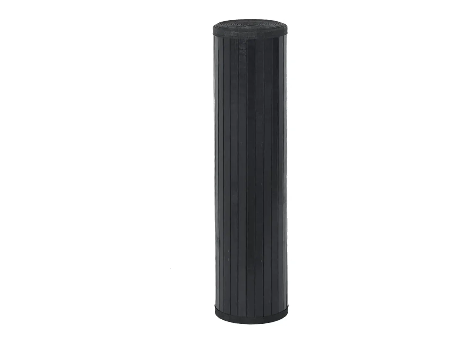 Alfombra rectangular negra de bambú 70x100 cm