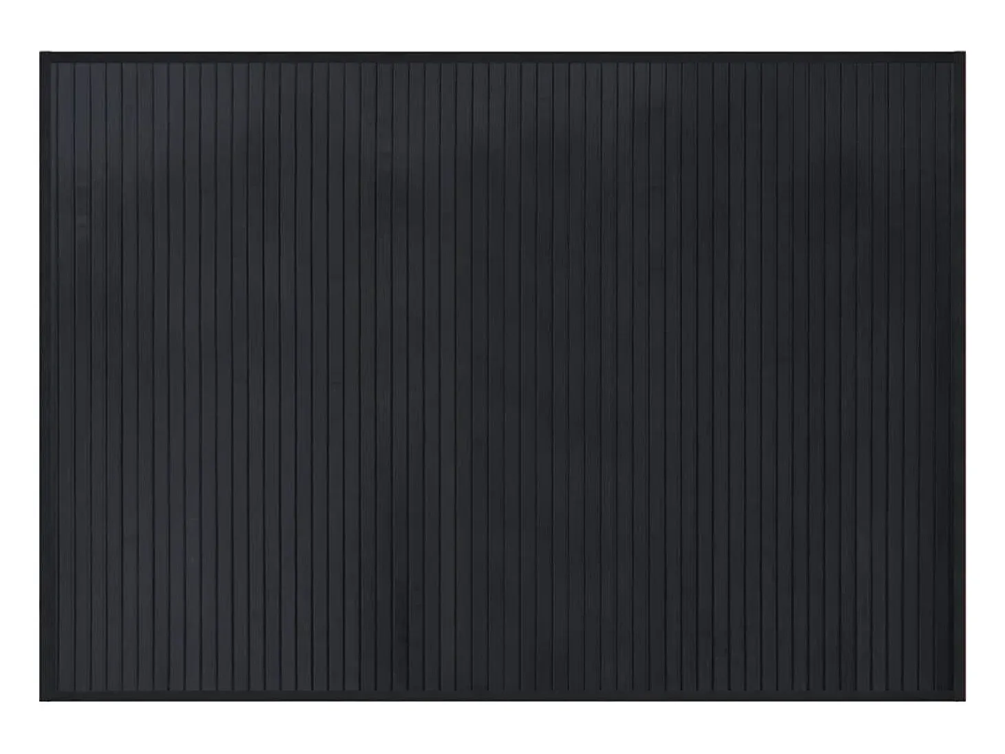 Alfombra rectangular negra de bambú 70x100 cm