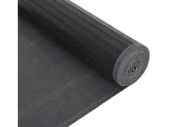 Alfombra rectangular negra de bambú 80x100 cm