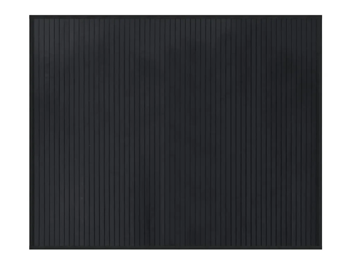 Alfombra rectangular negra de bambú 80x100 cm