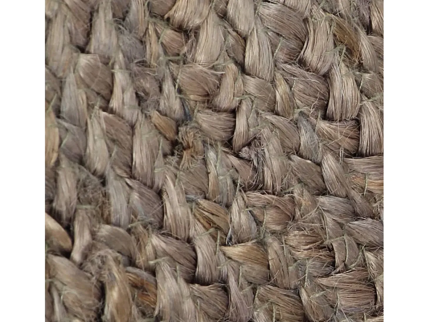 Alfombra redonda de yute hecha a mano, 90 cm, color gris