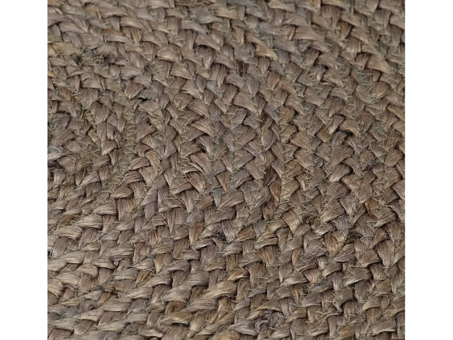 Alfombra redonda de yute hecha a mano, 90 cm, color gris