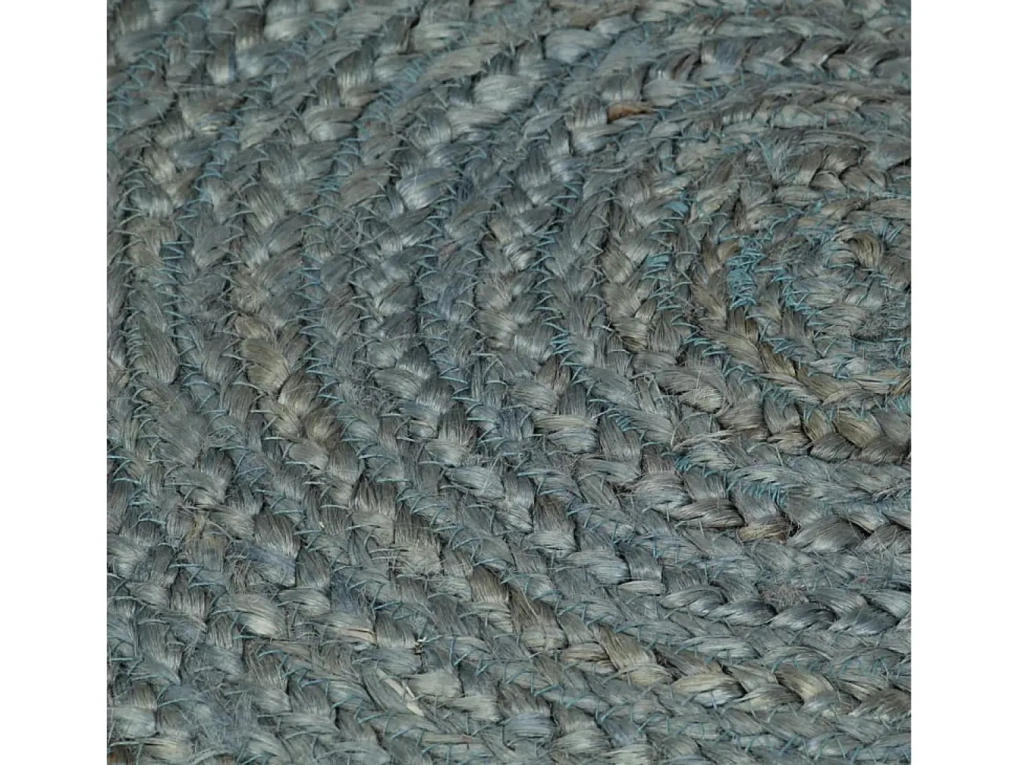 Alfombra redonda de yute hecha a mano de 90 cm color verde oliva