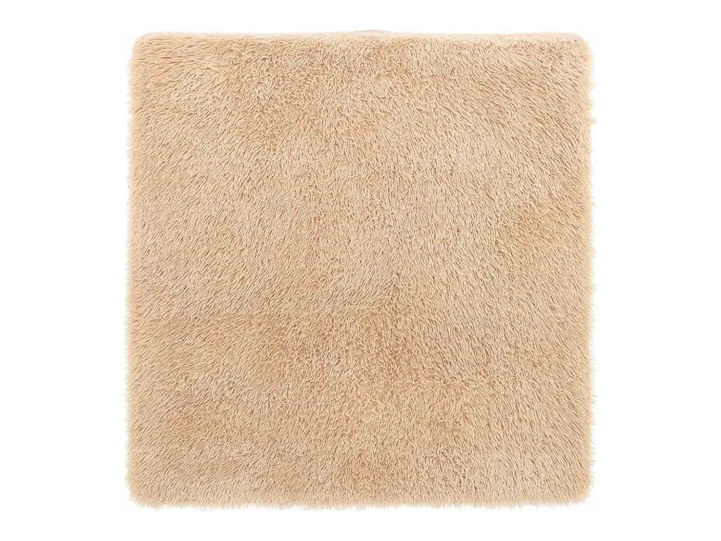 Alfombra shaggy de pelo largo NAVARRA beige 200x200 cm poliéster