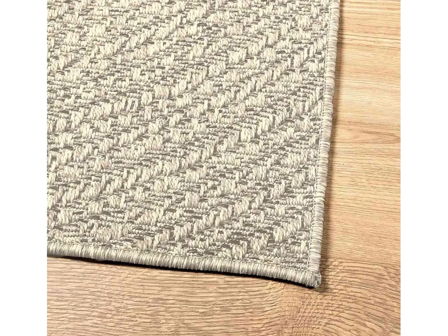Alfombra ZIZUR color crema 200x290 cm efecto yute interior y exterior