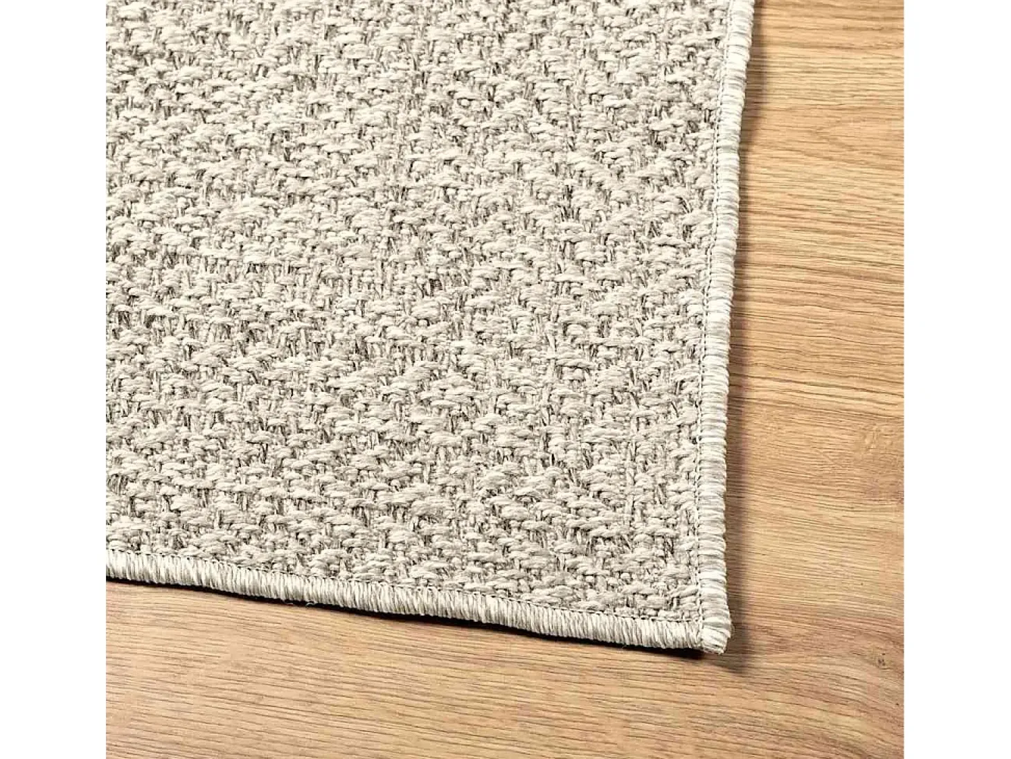 Alfombra ZIZUR color crema 140x200 cm efecto yute interior y exterior
