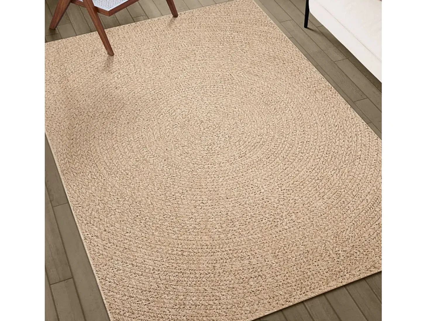 Alfombra ZIZUR 240x340 cm efecto yute para interior y exterior