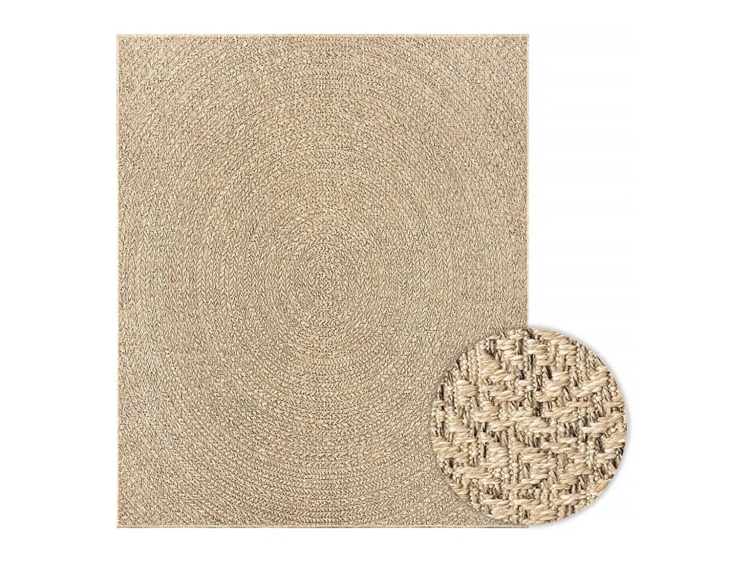 Alfombra ZIZUR 240x340 cm efecto yute para interior y exterior