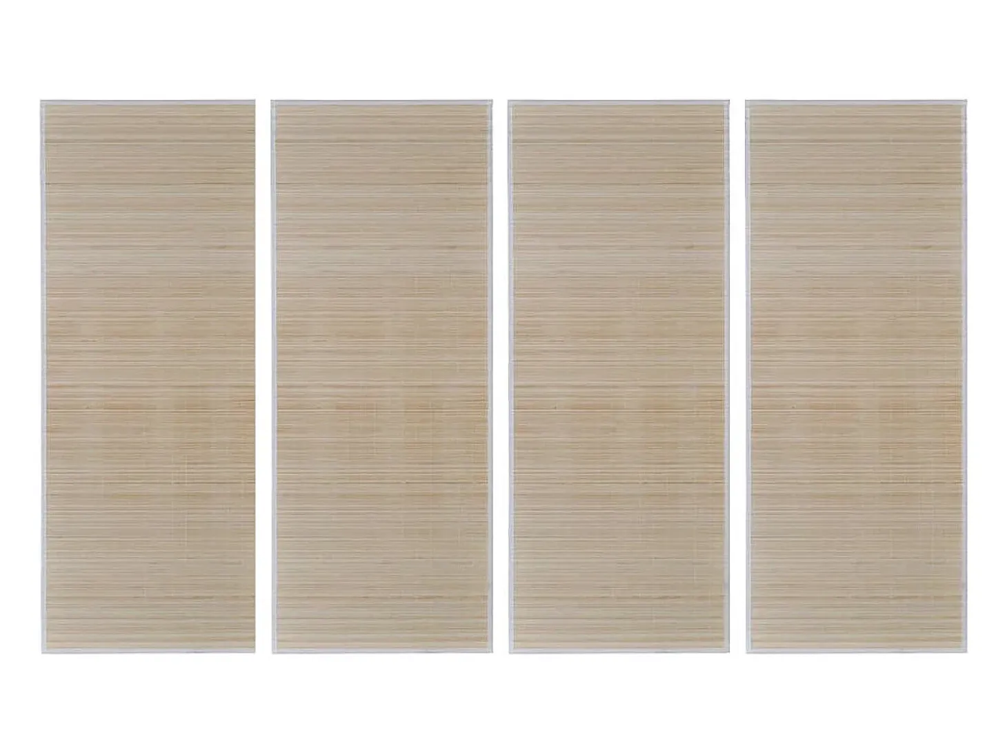 Alfombras rectangulares Bambú natural 4 piezas 120x180 cm
