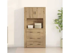 Altillo Roble artisan 80 x 33 x 150 cm Madera contrachapada