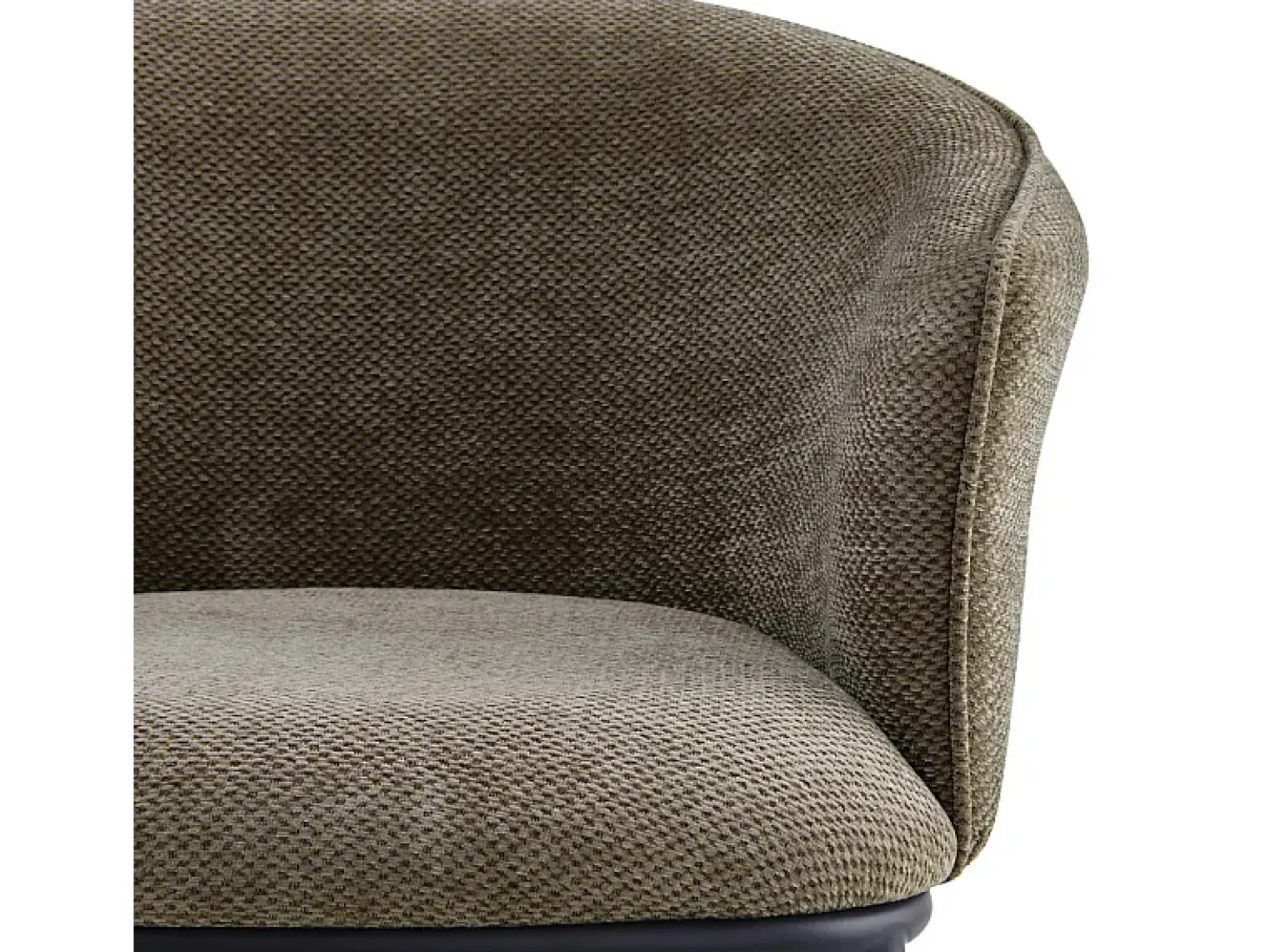 ALVIN-Sillón de mesa de tela Luxury marron