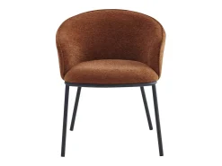 ALVIN-Sillón de mesa de tela Luxury Terracota