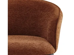 ALVIN-Sillón de mesa de tela Luxury Terracota