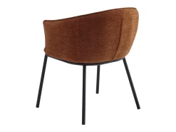 ALVIN-Sillón de mesa de tela Luxury Terracota