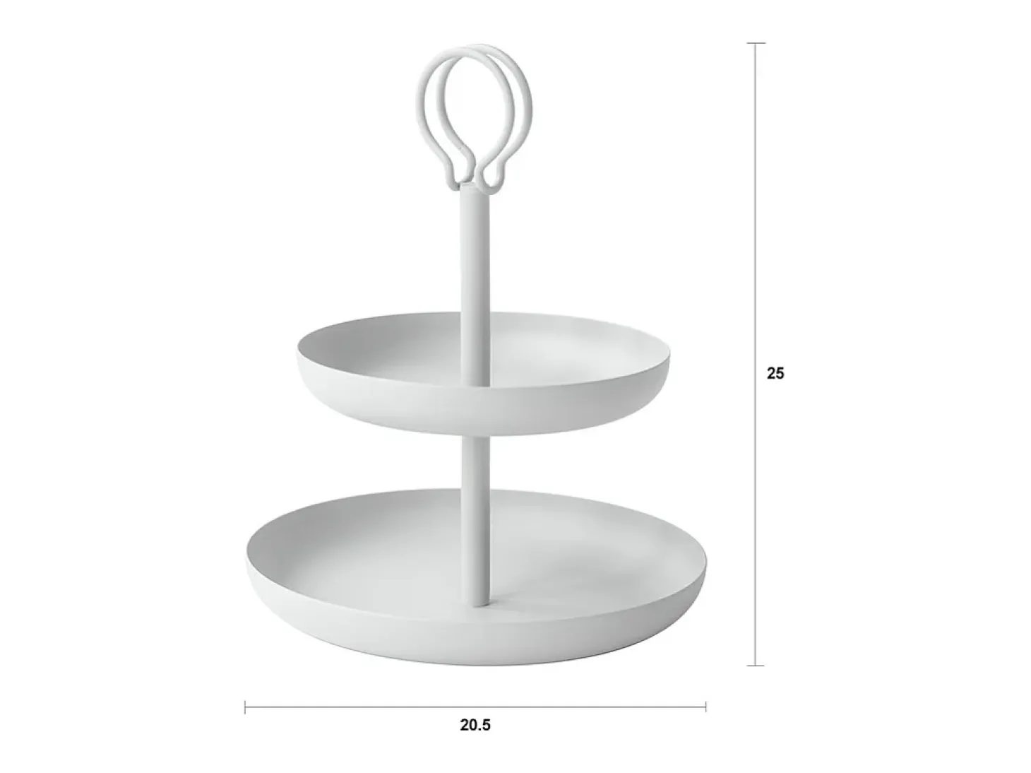 Alzata de metal de mesa con 2 niveles Nik - Negro