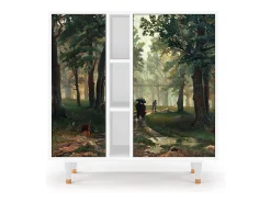Aparador - 94х96х41 cm - BS5 - Rain in the Oak Forest, Blanco