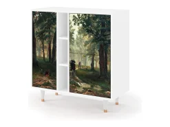 Aparador - 94х96х41 cm - BS5 - Rain in the Oak Forest, Blanco