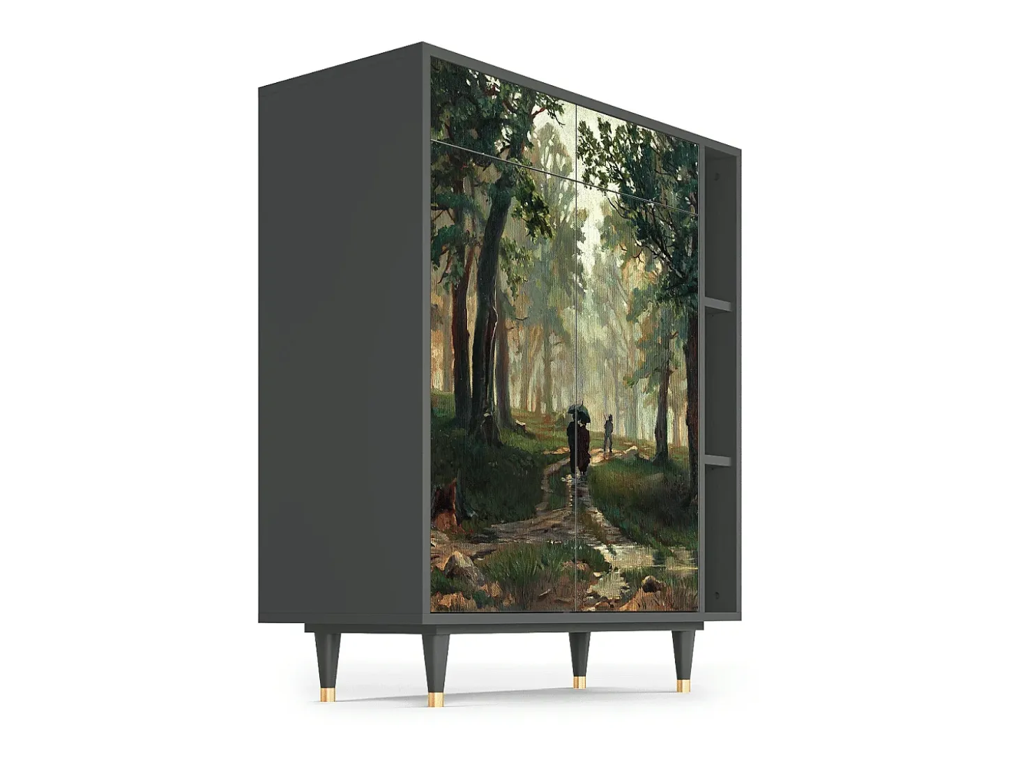 Aparador - 96х110х41 cm - BS6 - Rain in the Oak Forest, Antracita