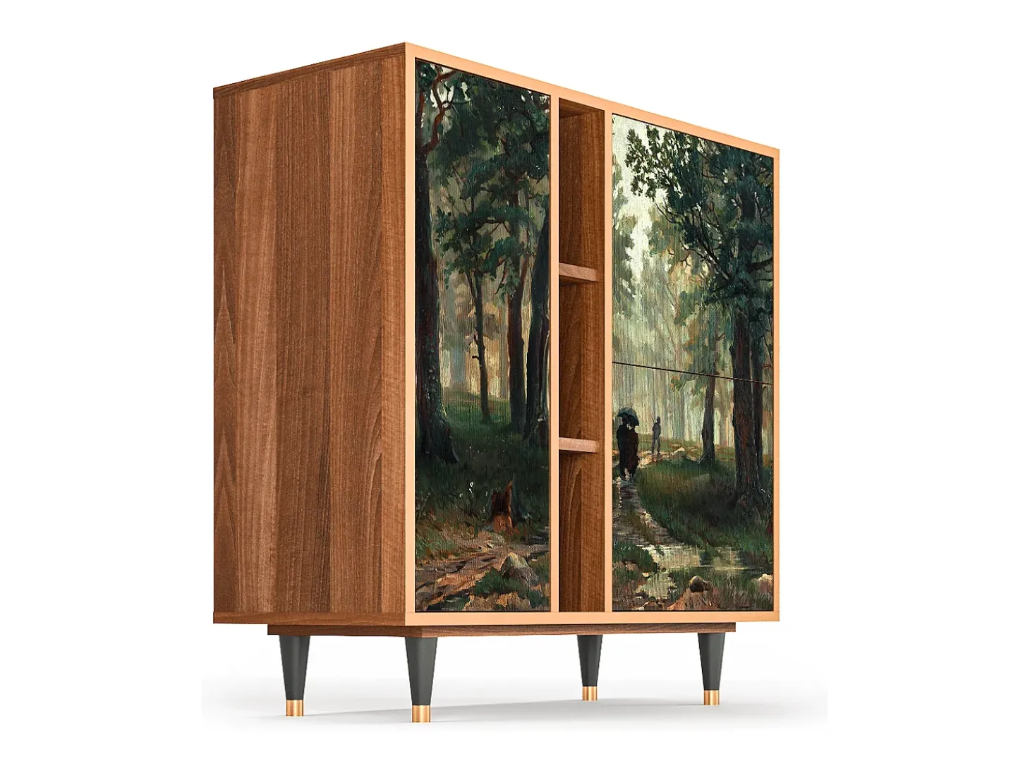 Aparador - 94х96х41 cm - BS5 - Rain in the Oak Forest, Nogal