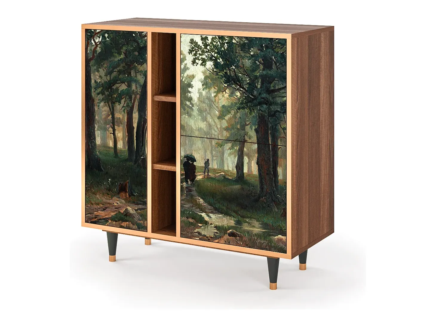 Aparador - 94х96х41 cm - BS5 - Rain in the Oak Forest, Nogal