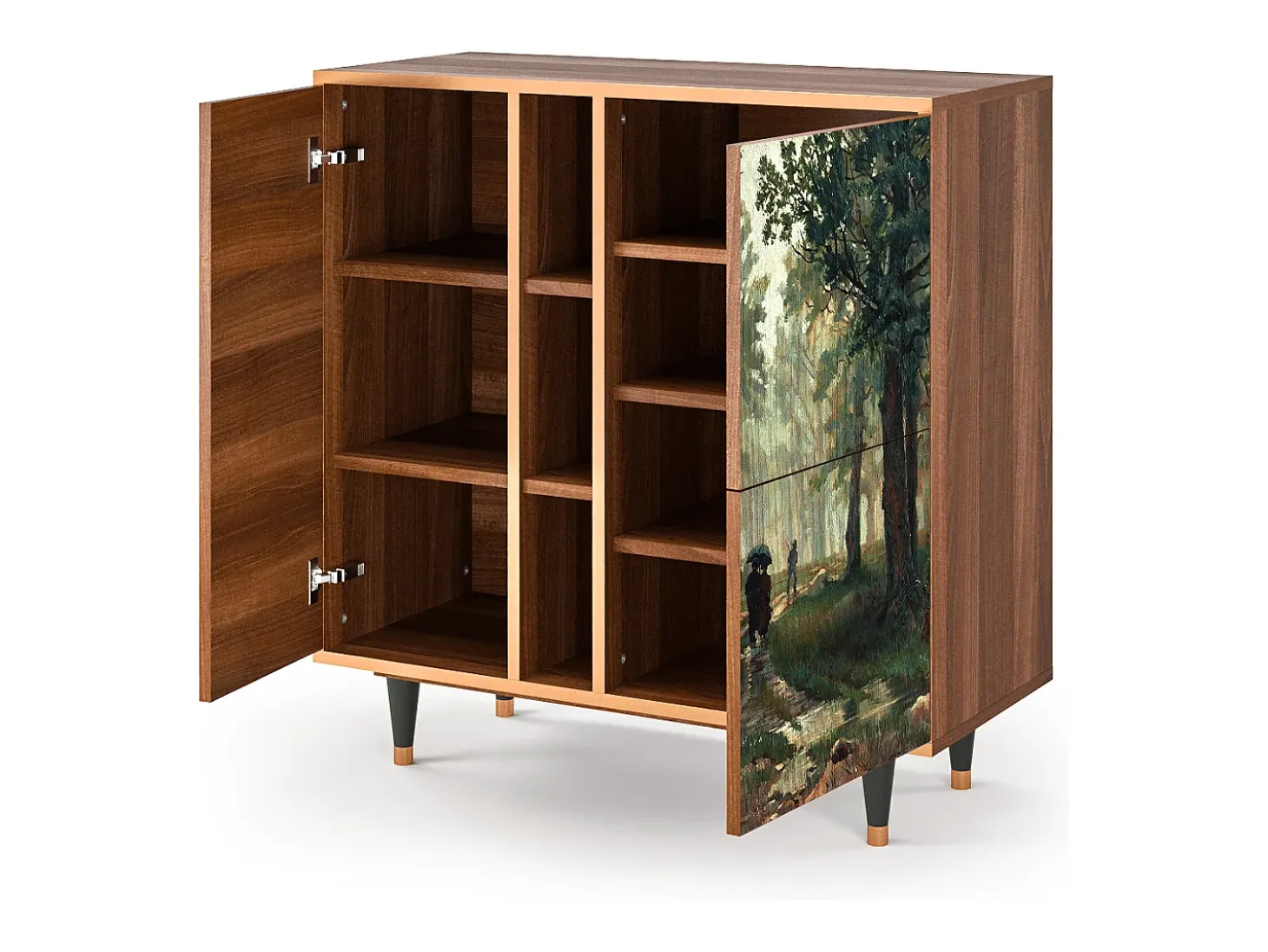 Aparador - 94х96х41 cm - BS5 - Rain in the Oak Forest, Nogal