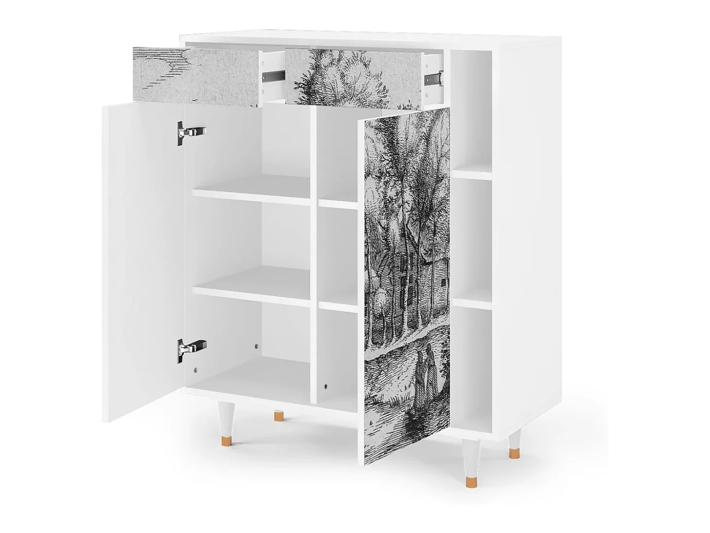 Aparador - 96х110х41 cm - BS6 - A Pond, Blanco