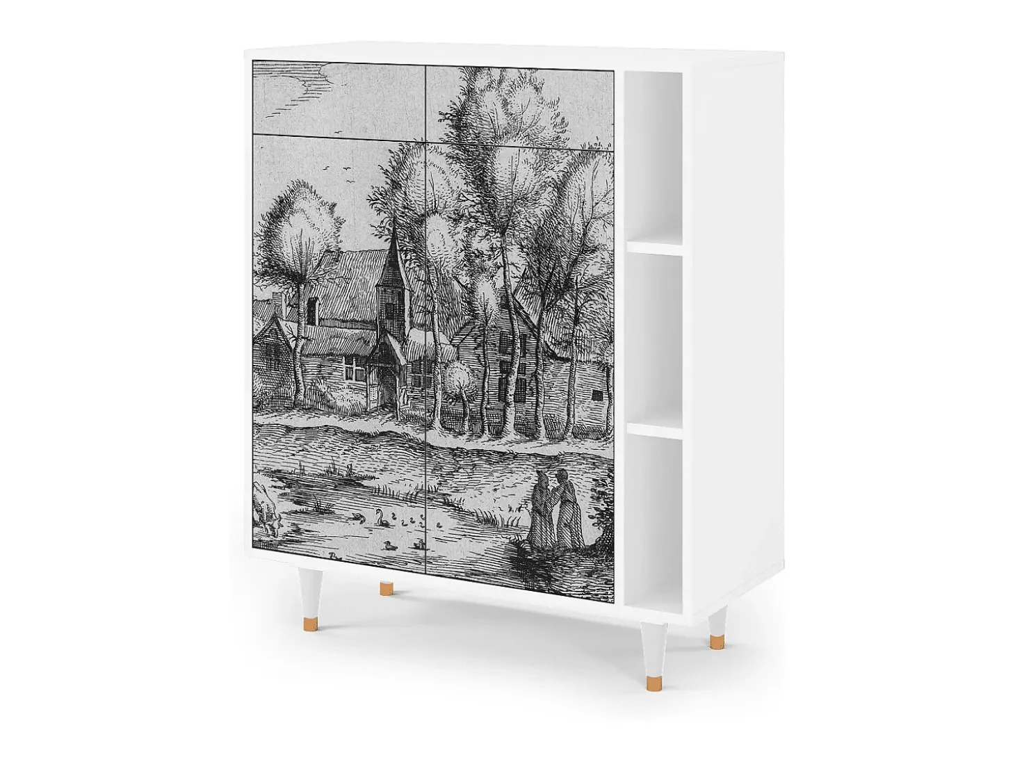 Aparador - 96х110х41 cm - BS6 - A Pond, Blanco