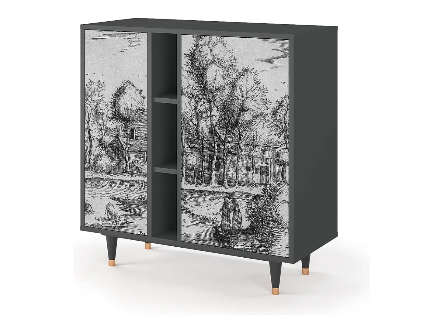 Aparador - 94х96х41 cm - BS5 - A Pond, Antracita