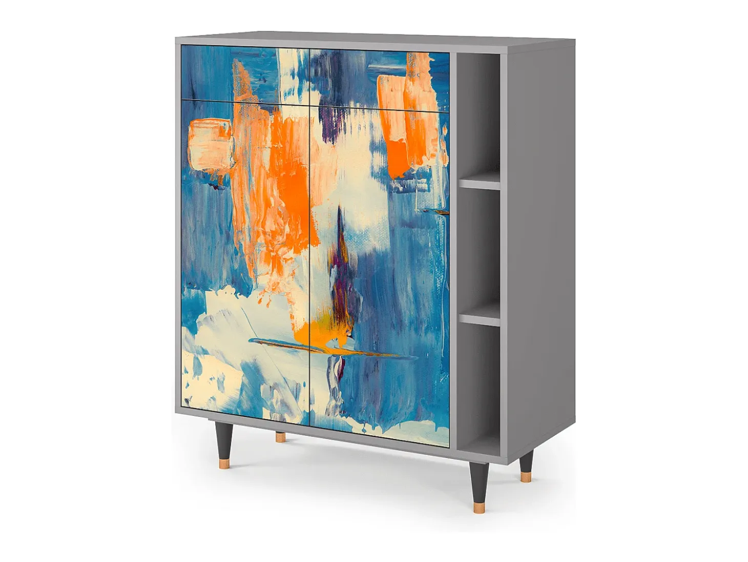 Aparador - 96х110х41 cm - BS6 - Abstract Expressionism, Gris