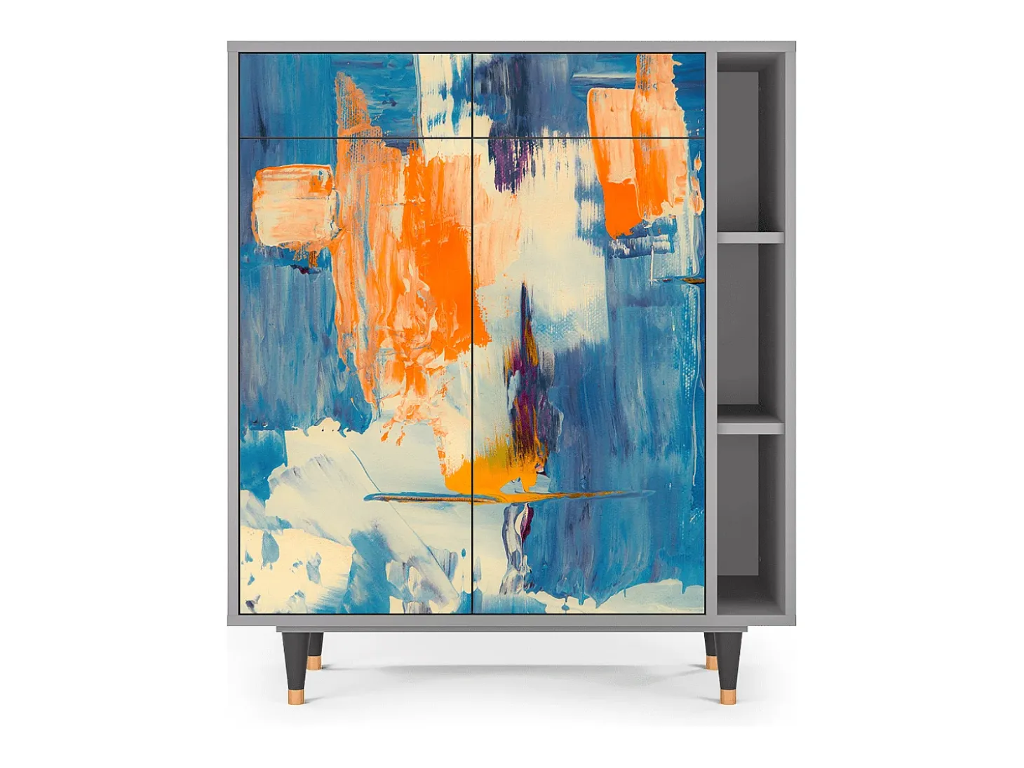 Aparador - 96х110х41 cm - BS6 - Abstract Expressionism, Gris