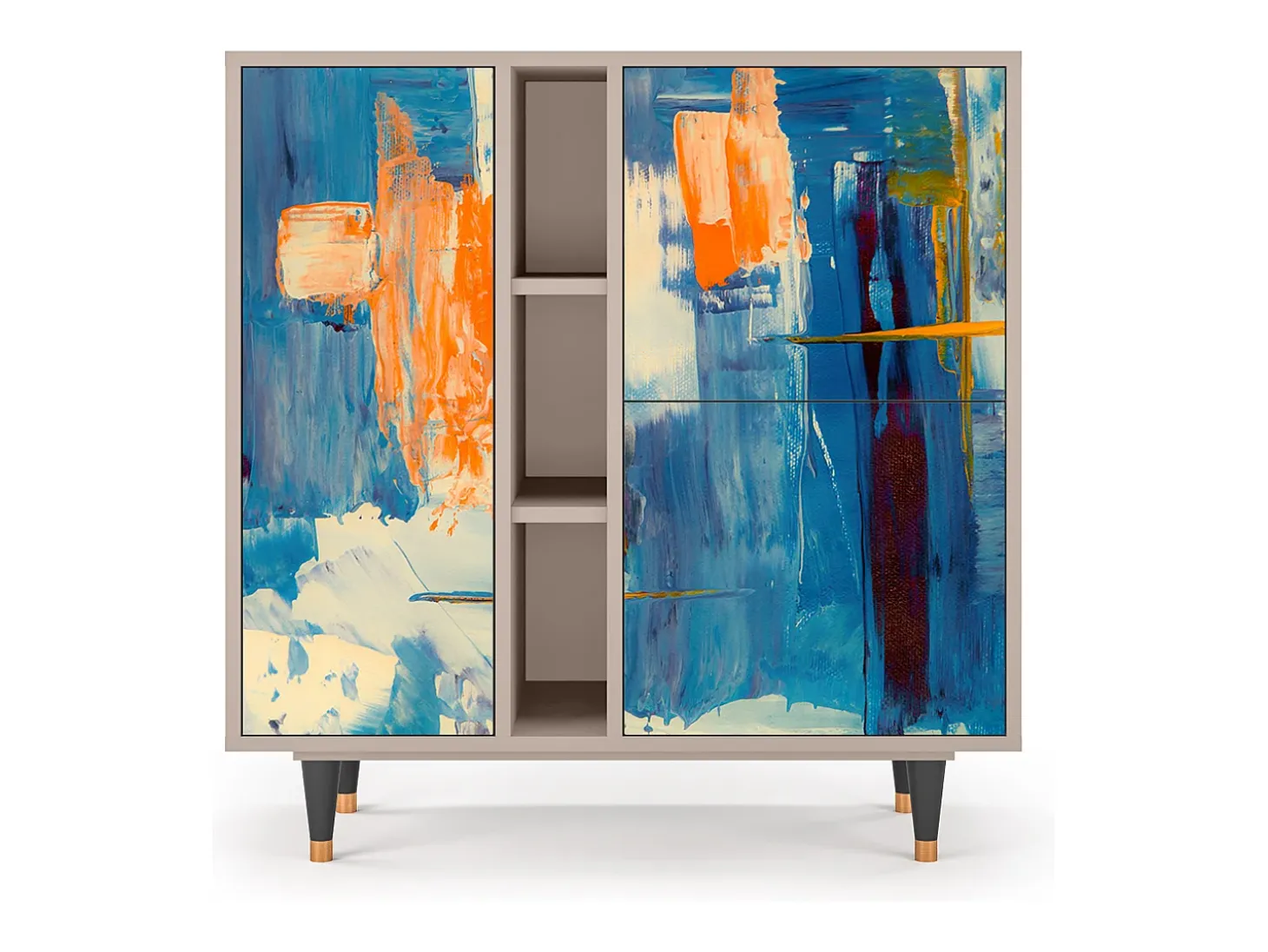 Aparador - 94х96х41 cm - BS5 - Abstract Expressionism, Latte