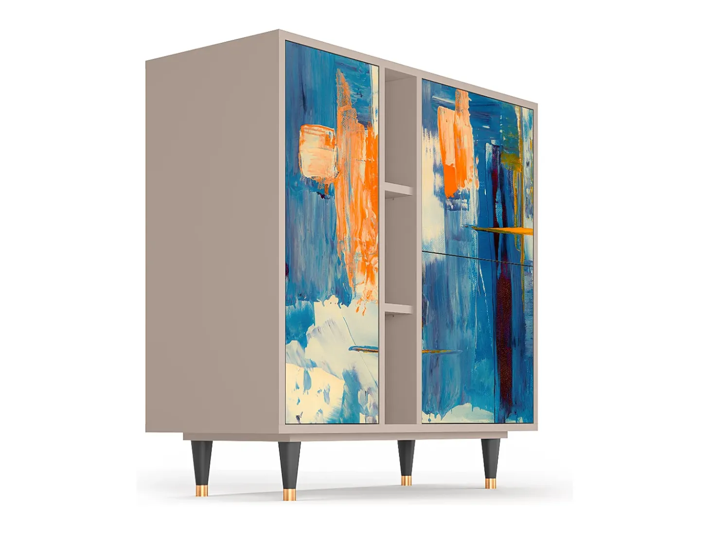 Aparador - 94х96х41 cm - BS5 - Abstract Expressionism, Latte