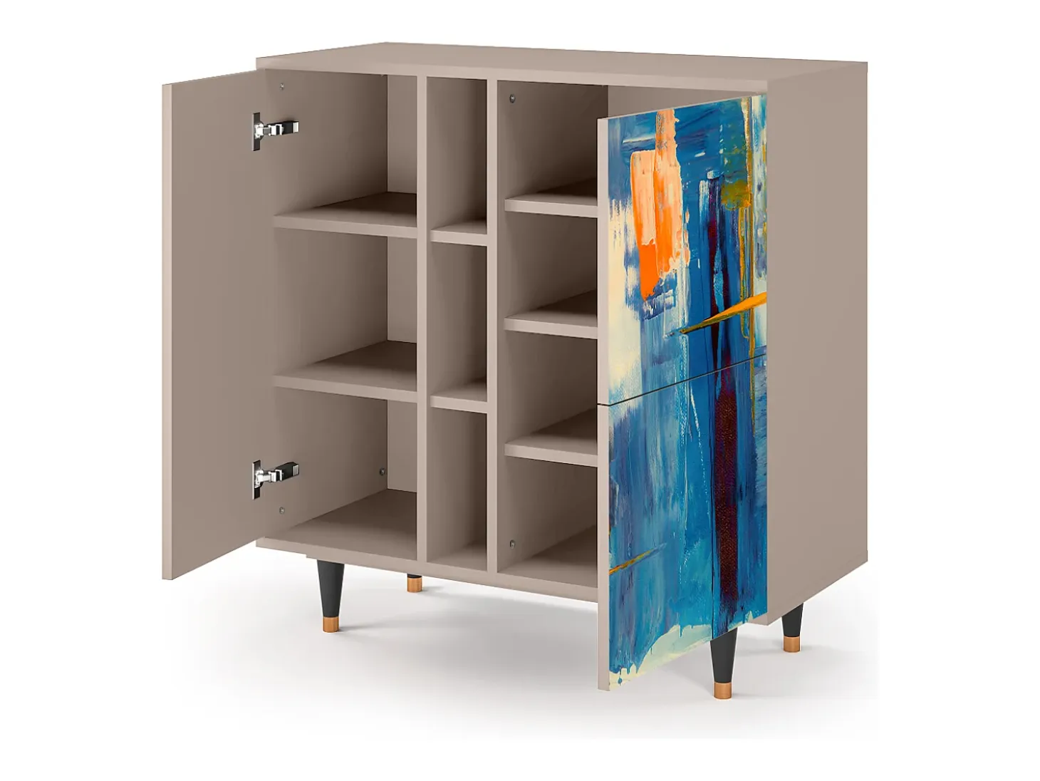 Aparador - 94х96х41 cm - BS5 - Abstract Expressionism, Latte