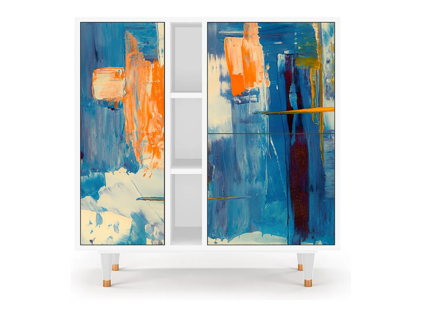 Aparador - 94х96х41 cm - BS5 - Abstract Expressionism, Blanco