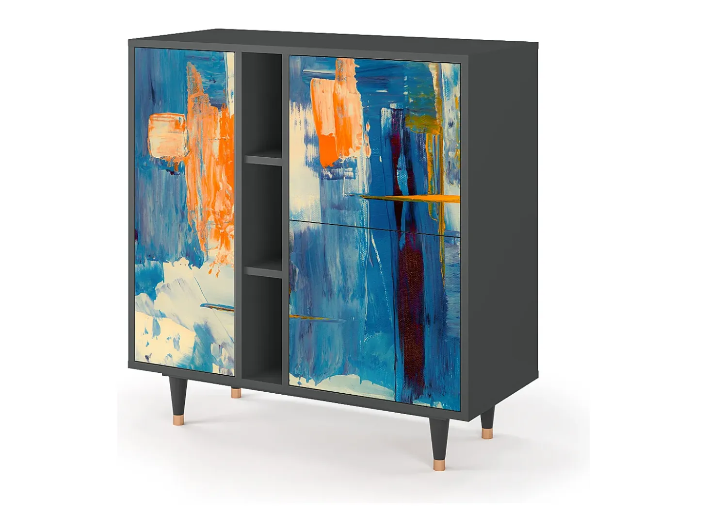 Aparador - 94х96х41 cm - BS5 - Abstract Expressionism, Antracita