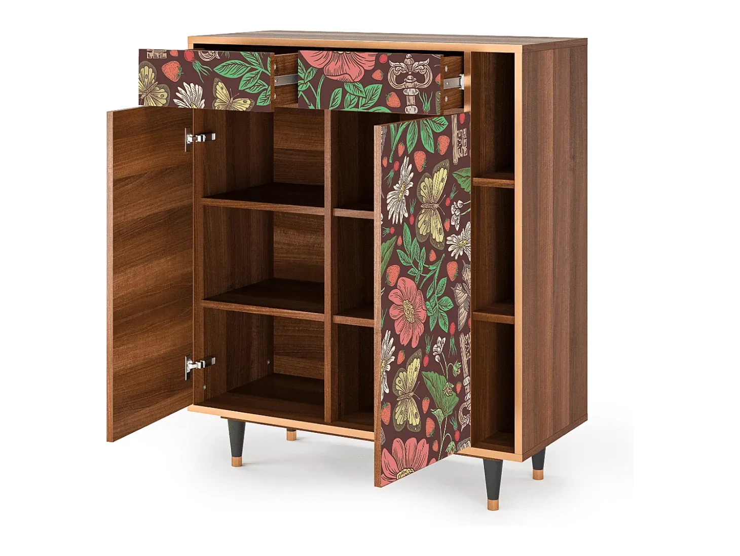 Aparador - 96х110х41 cm - BS6 - Alice in Wonderland, Nogal