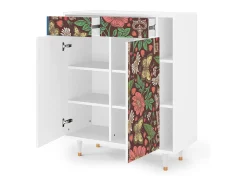 Aparador - 96х110х41 cm - BS6 - Alice in Wonderland, Blanco