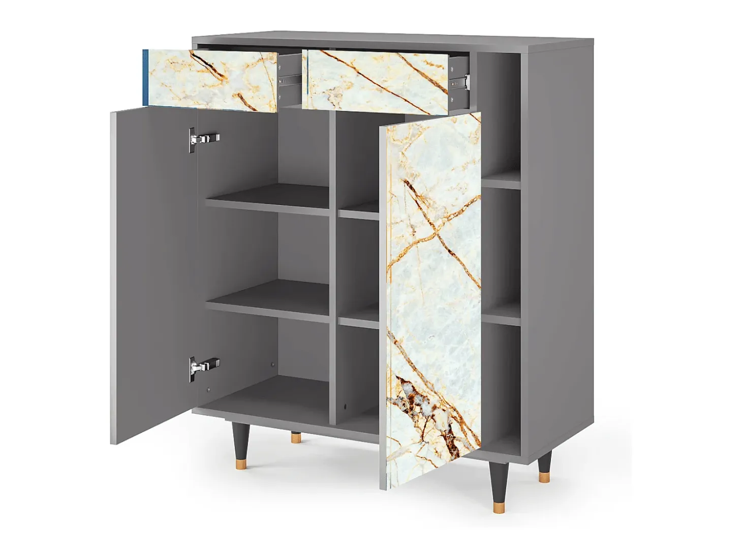 Aparador - 96х110х41 cm - BS6 - Arenay Marble, Gris
