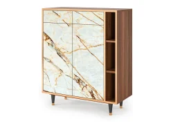 Aparador - 96х110х41 cm - BS6 - Arenay Marble, Nogal